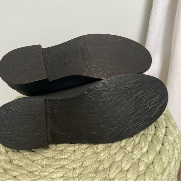 Melissa Skin Matte Black Recycled PVC Chelsea Ankle Rain Boots  NWOT - Picture 8 of 9